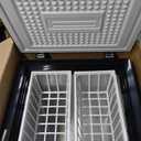 Chest Freezer 7.0 Cu.Ft Compact Chest Freezers with 7 Adjustable Thermostat Top Open Door Freezer Compressor Cooling with Removable Storage Basket for Home Bar Dorm (BLACK)