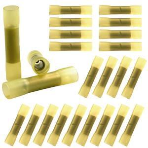 VANSIHO Heat Shrink Butt Connectors Set 24pcs 8 AWG Insulated Waterproof Crimp Terminal Splice for 8 Gauge Wire Cable,Boat,Home Electrical etc