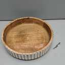 Kimona Fruit Bowls Wood Fruit Bowl or Decorative Bowl for Table Dcor for Kitchen Counter or Farmhouse Christmas Centerpiece (10" X 10" X 2.5")