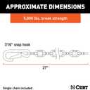 Curt Manufacturing 80313 1/4 in X 24 in Grade 30 Plus (1) J-27Sl