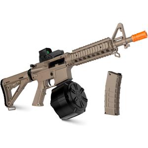 Gel Toy 280+ FPS,Automatic 100+ Ft Range Full Size Gel Toys 1500+ Capacity Drum, Outdoor Games for Ages 14 Years Old and up and Adults Halloween Christmas,Sandy