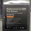 YABER 4.0Ah Battery Replacement for DC59 DC58 DC61 DC62 Animal DC72 DC74 595 650 770 880 Handheld Vacuum Cleaner with 2 Pack Imported Pre-Filters