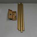 TONIAL Gold Curtain Rods 32 to 58 Inch(2.6 to 4.8 ft), Adjustable Splicing Window Curtains rod, 3/4 Drapery Rods for Windows 20 to 53 Inch, Decorative Single Rod with Modern Cap Finial