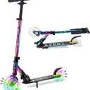 Aero Scooter for Kids 5-12 | Dynamic Lights, Hand Brake & Shock Absorption | Boys Girls 2 Wheels Kick Scooter | Foldable & Height Adjustable