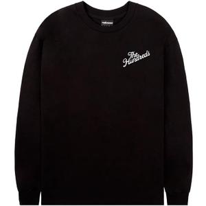 The Hundreds Unisex Adult Slant Crest Ls T-Shirt Standard Fit (Medium, Black)