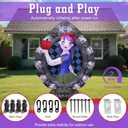 8Ft Tall Giant Halloween Inflatables Snow White Outdoor Decorations, Blow Up Magic Mirror Yard Decor Build-in Flash Lights for Outside Party Lawn Garden