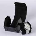 Watch Display Stand, Black Leatherette, Holds 1 Watch