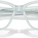 Swarovski Women's Sk2007 Square Prescription Eyewear Frames (Opal Light Blue/Demo Lens)