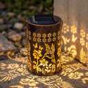 Solar Lanterns Outdoor Waterproof, Mothers Day Gifts for Mom, Hummingbird Garden Decor Gift for Women or Grandma, Hanging or Tabletop Lantern for Patio, Porch and Backyard