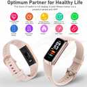 Fitness Tracker with Step Counter/Calories/Stopwatch, Activity Tracker, Health Tracker with Heart Rate Monitor, Sleep Tracker,1.10''AMOLED Touch Color Screen, Pedometer Watch for Women Men