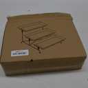 Mfacoy 3 Tier Serving Tray Set, 12" Tiered Serving Trays Platters, Reusable Serving Tray for Party, Collapsible Sturdier Stand with Stable Cross Bars, Serving Platters for Veggie, Fruit, Dessert
