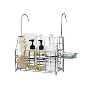 Large Rustproof Shower Caddy Hanging, 304 Stainless Steel Hanging Shower Organizer Basket for Bathroom & Bathtub, Over the Rod Shower Rack for Shampoo, Conditioner, Soap & Bath Accessories(Silver)