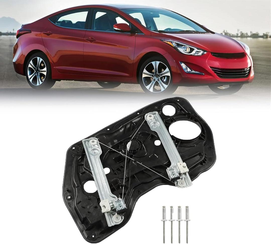munirater Power Window Regulator without Motor Replacement for Elantra 2011-2016 Front Left Sedan Only