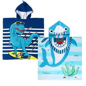 NovForth Kids Beach Towel for Boys Girls, Hooded Bath Towel Wrap, Toddler Pool Towel with Hood