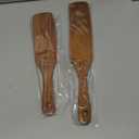 2Pcs Spurtles Kitchen Tools Wooden, Wooden Spurtle Spatula Set for Sourdough Starter, Natural from High Moist Resistance Teak, Kitchen Utensils for NonStick Cookware
