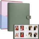 Veicevol 320 Pockets Beautiful Photo Album for 2x3 in Polaroid Photos, Photo Album Holds 320 Photos for Fujifilm Instax Mini 12 11 9 90 8 Evo LiPlay Instant Pictures, Safely Store Your Unique Memories (Green)