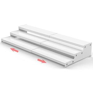 Jojocross Spice Rack Organizer for Cabinet, 3-Tier Expandable Spice Storage, Great for Kitchen Cabinet, Cupboard,Pantry and Countertop More 1 Pack/White