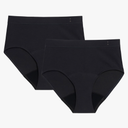 Thinx for All Hi-Waist Period Underwear, Holds 12 Tampons*, Leakproof, Odor Control, 2-Pack Reusable 2XL