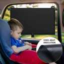 2PCS Car Side Window Sunshade, 15 x 17 Retractable UV Heat Glare Blocker Sun Shade Roller with Suction Cup, Automotive Window Shade Cover for Baby Kids, Universal for SUV Van Truck