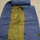 Yuzonc Camping Sleeping Pad, Ultralight Camping Mat with Pillow Built-in Foot Pump Inflatable Sleeping Pads Compact for Camping Backpacking Hiking Traveling Tent (Blue and Green)