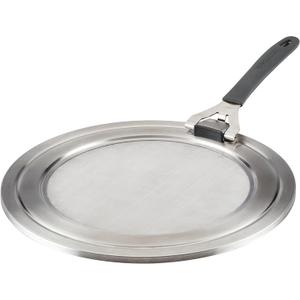 Circulon Tools and Gadgets Universal Splatter Guard Mesh Grease Cover for Pots and Pans Protects Stove, Countertop, and Kitchen from Oil when Frying, 13 Inch Splatter Guard - Stainless Steel