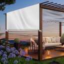 Universal Pergola Replacement Canopy Outdoor Canopy Shade Cover Waterproof Shade Top Cover for Outdoor Patio Porch Backyard (14 x 10 ft,Beige)