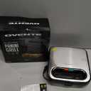 OVENTE Electric Panini Press Grill with Nonstick Plates, LED Indicator Lights, Thermostat Control, Cool Touch Handle, Compact Sandwich Maker Perfect for Cooking Breakfast, Snacks & More, Black GP0401B