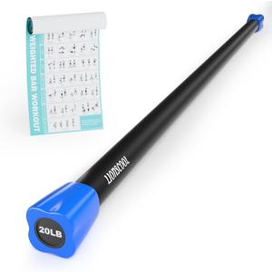 LIONSCOOL Workout Weighted Bar,Padded Exercise Weight Bar, Solid Steel Stretching weighted bar set for Body Sculpting, Physical Therapy,Body Toning