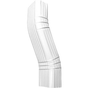 Gutter Downspout OFFSET White (Gloss) Aluminum gutter downspout elbow extensions. (2X3 A-Style)