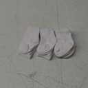 Zaples Grip Crew Socks with Non Slip/Anti Skid Soles for Baby Infants Toddlers Kids Boys Girls (6-12 Months, White)