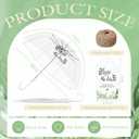 Aliceset 12 Pack Clear Wedding Bubble Umbrellas Bulk 46 Large Canopy Love Is in The Air Transparent Stick Umbrella with Tags and Rope Rain Windproof J Hook Handle Auto Open for Wedding Prom Outdoor