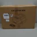 Stainless Steel Litter Box with Lid, XL Closed Metal Litter Box Modular Design with Flip Lid Fits All Cats, Extra Large Covered High Sided Cat Box, Scoop, Non-Sticky, Easy Cleaning (Dark Grey)