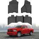 Cartist Floor Mats for 2013-2018 Dodge Ram 1500 Crew Cab & | 2019-2024 Ram 1500 Classic Quad Cab (Not for New Body), All Weather Floor Mat for Ram Accessories, Heavy Duty TPE Car Mats