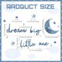 Briwooody 15 Pcs Moon and Stars Nursery Decor Dream Big Little One Wall Decor Boho Neutral Babyroom Wall Art Nursery Sign for Boys Girls Bedroom Home Farmhouse Living Playroom (Blue)