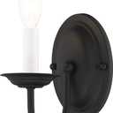 Livex Lighting 4151-04 Home Basics 1 Light Black Wall Sconce