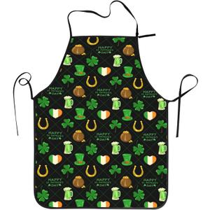 Apron for Women Men,Apron Gifts for Chef Grilling Cooking Baking BBQ (Adjustable, St Patricks Day-03)