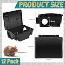 Qualirey 12 Packs Rat Bait Stations Rat Bait Box with Keys Outdoor Mouse Rodent Trap Mice Baits Stations Bulk for Outdoor Indoor Use Keeps Pets and Children Safe