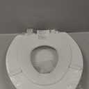 Bemis Aurora Slow Close Toilet Seat, Easy Clean Hinges and Adjustable Perfect Fit Plastic Seat, Made in USA, Elongated, Bone