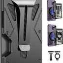Minimalist Wallet for Men, 5 in 1 Magnetic Wallet With Airtag Holder, Money Clip & Credit Card Holder, Slim Airtag Wallet Mag Safe Wallet for iPhone Series of 15/14/13/12 Pro/ProMax (B Black)