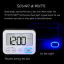 Digital Kitchen Timer Magnetic Loud Alarm, Large LCD Screen Silent/Beeping Multi-Function for Teachers Classroom Kids, Black