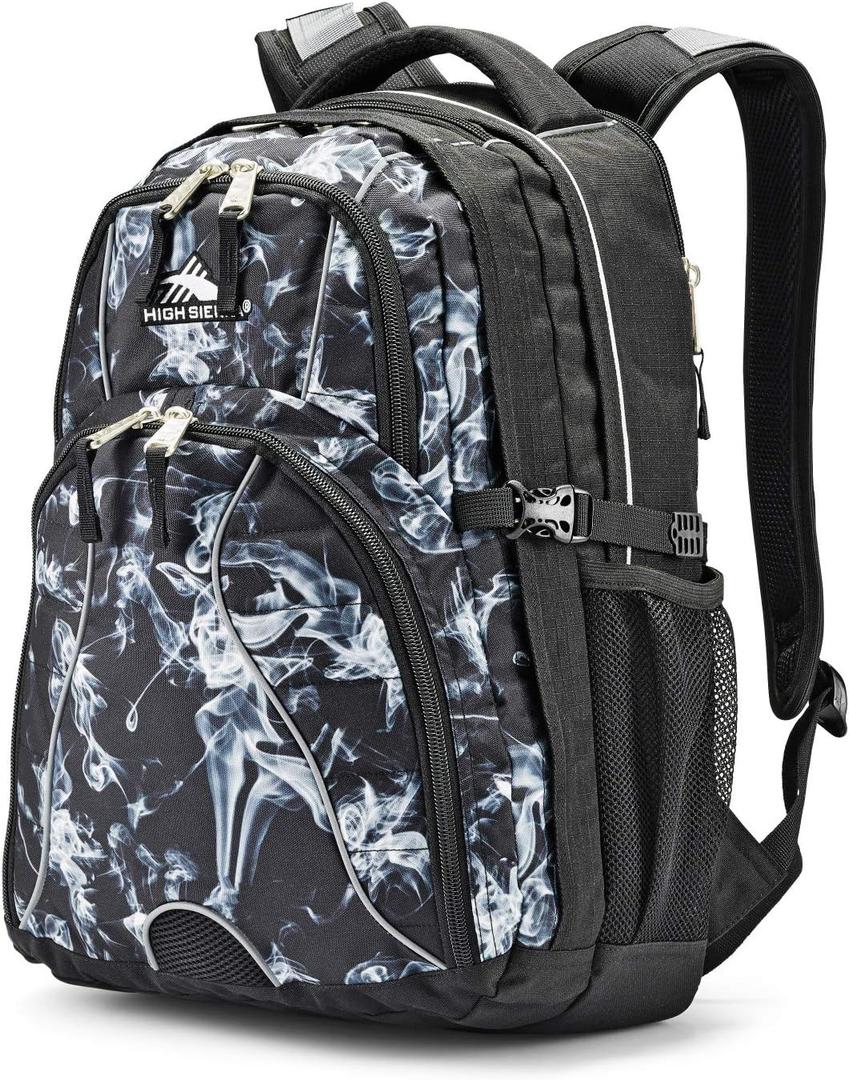 High Sierra Swerve Laptop Backpack, Black Steam/Black, One Size (19 x 13 x 7.75-Inch)