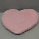 IREMATE Heart Pillow Pink Throw Pillows Decorative Pillows for Bed Couch Cute Faux Rabbit Fur Small Pillow for Women Valentine Anniversary Fall Halloween Christmas Home Decor (Mini, 13"x10")