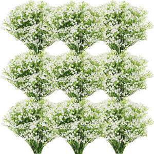 Yunsailing 80 Pcs Baby's Breath Bulk Wedding Artificial Gypsophila Flowers Realistic Fresh Baby's Breath Flowers Gypsophila Bouquet for Wedding DIY Party Home Garden Office Decoration (White) (White)