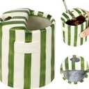 Novelty Ceramic Coffee Mug Designed to Look Like a Gift Box, 10oz Retro HandPainted Ceramic Travel Mug, Green & White Striped Design, Microwave & Dishwasher Safe, Perfect Present for Coffee Lovers