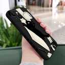 for iPhone 15 Case Anti Scratch Soft Microfiber Lining, Soft Shockproof Slim Fit Floral for iPhone 15 Phone Cover 6.1 inch-Cat Black