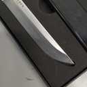 Moontay Mini Katana Knives Set  2 in 1 Janpanese Tanto Knife with Integrated Wood Sheath & Handle, Stainless Outdoor Double Knife Set, Short Samurai Swords for Camping Survival BBQ, Christmas Gifts (Black)