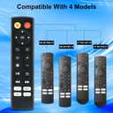 4 x Replacement Compatible with All Insignia Toshiba Smart TVs with 4 Shortcut Buttons(No Voice funtion)