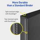 Avery Durable View 3 Ring Binder, 2 Inch Slant Rings, 530-Sheet Capacity, DuraHinge, 2.8 Inch Wide Spine, Customizable Clear Cover and Spine, 1 Black Binder (17031)