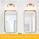 Daunton Vintage Brass Vanity Light, 2-Light Bathroom Lighting Fixtures Over Mirror, Elegant Vanity Lighting for Bathroom with Clear Glass Shade, Gold Wall Sconce Lighting for Bedroom, Living Room