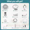 9-Setting Rain Shower Faucet Trim Kit Compatible with 13/14 Series, High Pressure 5.5" Round Rain Shower Head& Tub Handle Set, Chrome (Valve& Catridge Not Inclued)